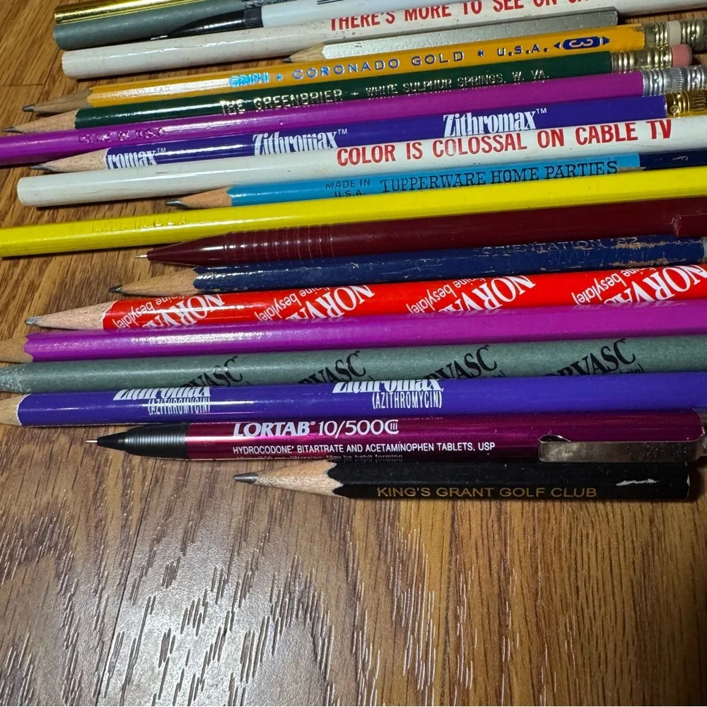 VTG Pencil & Pen Lot West Virginia Drug Rep Mechanical Pencils Junk Drawer Lot